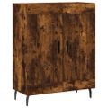 vidaXL Vysoká skrinka dymový dub 69,5x34x180 cm spracované drevo