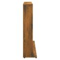 vidaXL CD skrinka dymový dub 100x23x89,5 cm spracované drevo