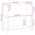 vidaXL Knižnica hnedý dub 80x30x78,5 cm kompozitné drevo a železo