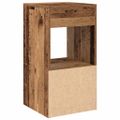 vidaXL Nočný stolík so zásuvkou staré drevo 35x34x66,5 cm
