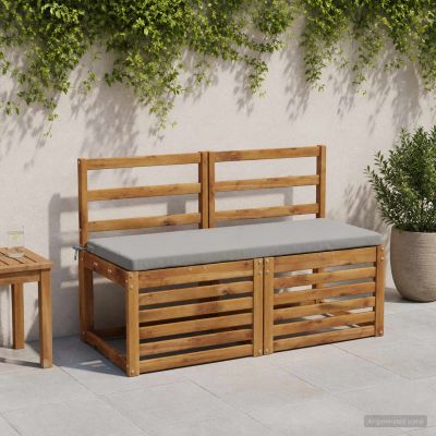 vidaXL Vankúš na lavičku SOEST 100% polyester Sivá 110 x 50 x 5 cm
