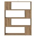 vidaXL skrinka na knihy/izbový prepážka Artisan Dub 100x24x124,5 cm