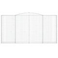 vidaXL Oblúkový gabionový kôš 9 ks 400x30x200/220cm pozinkované železo