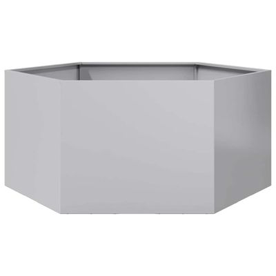vidaXL Záhradný kvetináč šesťhran 104x90x45 cm, pozinkovaná oceľ