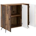 vidaXL Servírovacia skriňa Staré drevo 89 x 34,5 x 80 cm