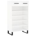 vidaXL Botník biely 60x35x105 cm kompozitné drevo