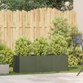 VidaXL kvetináč Olive Green 120x40x40 cm Oceľ valcovaná za studena