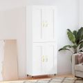 vidaXL Vysoká skrinka biela 69,5x34x180 cm spracované drevo
