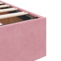 vidaXL Polohovací postel s matrací s čelnou doskou 2 ks Ružová Zamat