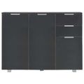 vidaXL Komoda čierna 107x35x80,5 cm vysokolesklá