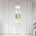 vidaXL Záclony na zatemnenie s krúžkami 2 ks Čistá biela 225 x 140 cm