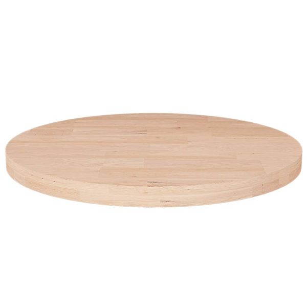 vidaXL Okrúhla stolová doska Ø40x2,5 cm neošetrený dubový masív