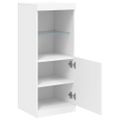 vidaXL Komoda s LED svetlami biela 41x37x100 cm