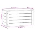 vidaXL Úložný box sivý 59,5x36,5x33 cm masívna borovica