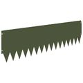 vidaXL Obrubník trávnika 10 ks 103 x 30 cm Oceľ Olivovo zelená