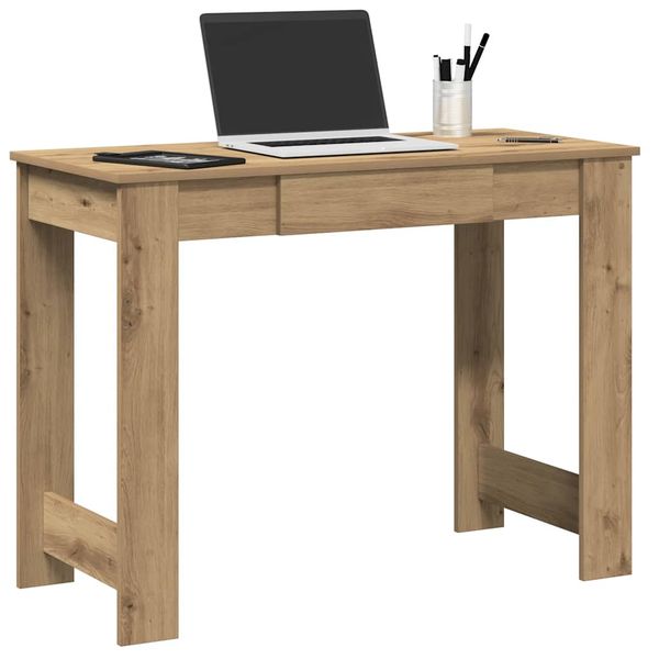 vidaXL Stôl dub artisan 100x45x75 cm kompozitné drevo