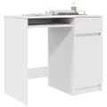 vidaXL Stôl biely 86x49x76 cm kompozitné drevo