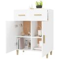 vidaXL Komoda biela 69,5x34x89 cm spracované drevo