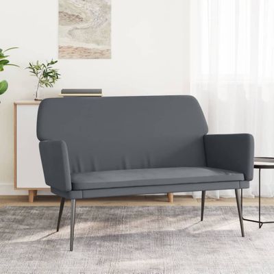 vidaXL Lavička tmavosivá 108x79x79 cm zamat