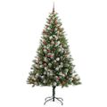 vidaXL Umelý vianočný stromček s umelým snehom 300 LED Teplá biela
