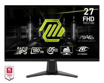 MSI Gaming monitor MAG 275F, 27" Rapid IPS/FHD/180Hz/0,5ms/2x HDMI/DP/černá LCD monitor, 27" Rapid IPS, Full HD 1920×1080, 180Hz, 0,5ms GTG, Adaptive-Sync, HDMI™, DisplayPort, TÜV Low Blue Light