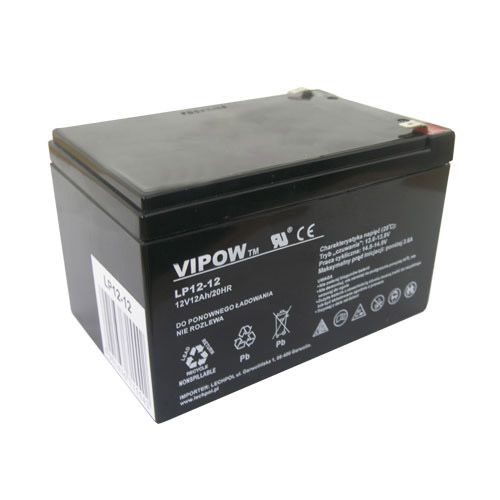 Batéria olovená 12V 12Ah VIPOW BAT0216