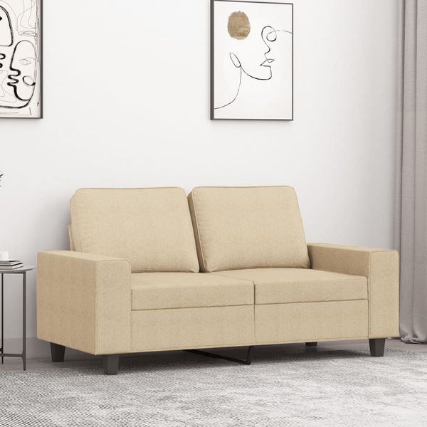 vidaXL 2-miestna pohovka krémová 120 cm látka