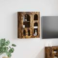 vidaXL Závesná skrinka s poličkou ELST Dymový dub 59 x 20 x 71,5 cm