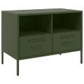 vidaXL TV skrinky 2 ks olivovo-zelené 68x39x50,5 cm oceľ