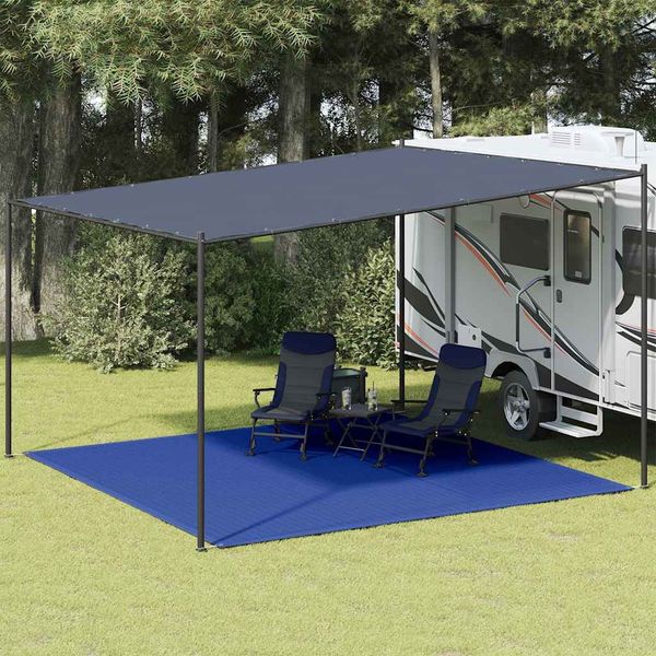 vidaXL Koberec do stanu 400x400 cm modrý HDPE