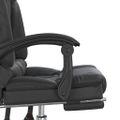 vidaXL Sklápacie masážne kancelárske kreslo čierne umelá koža