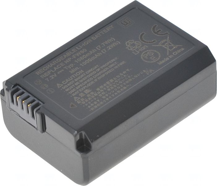 Batéria T6 power Sony NP-FW50, 1080mAh, čierna
