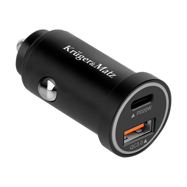 Autozástrčka Kruger&Matz KM0873  38W  USB, Power Dedlivery, Quick Charge