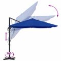 vidaXL Slnečník 351 x 250 x 260 cm Polyester a hliník Azurblue