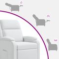 vidaXL Masážne relaxačné kreslo Biela Látka