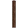 vidaXL Botník so zrkadlom 4-poschodový hnedý dub 63x17x134 cm