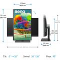 BENQ PD2705U, LED Monitor 27" 4K UHD, Dark grey