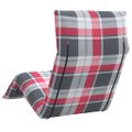 vidaXL Skladacie ležadlo s červeným kockovaným vzorom 175x54x8,5 cm, oxfordská látka
