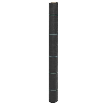 vidaXL Membrána proti burine čierna 1x50 m PP