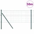 vidaXL Euro plotový základ 50 x 0,4 m PVC potiahnutá oceľ Zelená