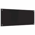 vidaXL Kuchynský obklad Čierna 100 x 40 cm tvrdené sklo