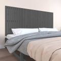 vidaXL Nástenné čelo postele sivé 204x3x90 cm masívna borovica