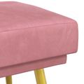 vidaXL Dvojvrstvová lavica Ružová 120 x 45 x 46 cm Zamat