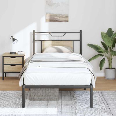 vidaXL Posteľný rám bez matraca dub sonoma 80x200 cm kompozitné drevo