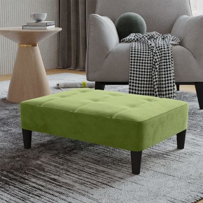 vidaXL Podnožka bledozelená 78x56x32 cm zamatová
