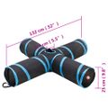 vidaXL Mačací tunel 4-cestný čierno-modrý 132 cm polyester