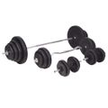 vidaXL Súprava závaží a tyčí barbell a dumbbell, 120 kg