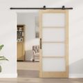 vidaXL Posuvné dvere ORKDAL 86 x 198,5 cm Prírodná a čierna