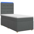 vidaXL Posteľ boxspring s matracom Tmavosivá 80 x 200 cm Látka