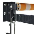 vidaXL Automatická zaťahovacia markíza, žltá a biela 3,5x2,5 m